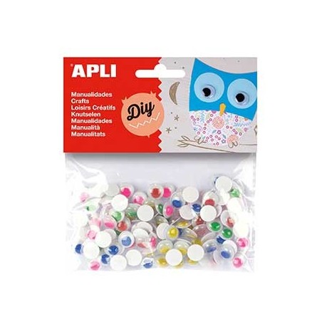 Olhinhos Redondos Apli Autocolantes Sortido 100un