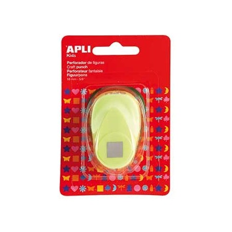 Furador Apli Formato Quadrado Verde 16mm 1un