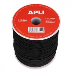 Elastico Fio Bobine Apli Preto 2mmx100m 1un