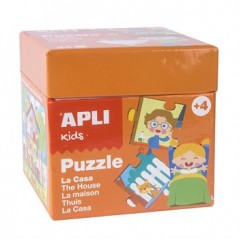 APLI Jogo Puzzle Apli Kids Tema A Casa 24 Pecas Escritorio e