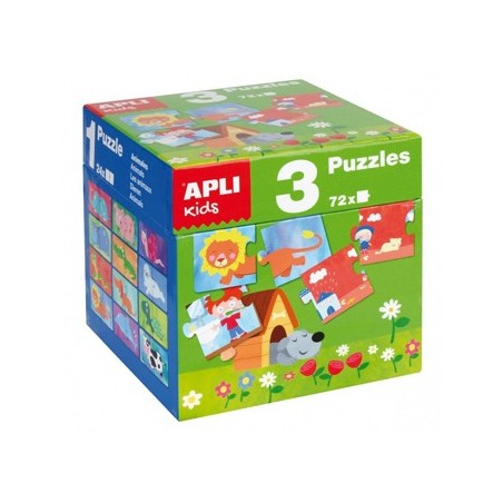 Jogo Puzzle Apli Formato Cubo 3x24 Pecas