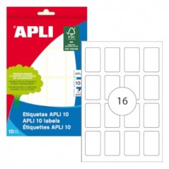 Etiquetas 25x40mm Apli 10 Folhas 160un Branco / Papeis e Tra