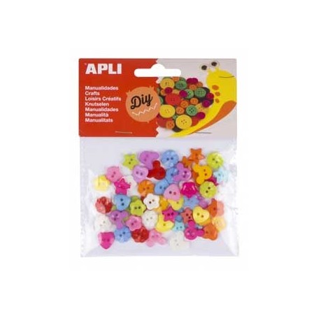 Botoes Plasticos Apli Coloridos 12mm 60un