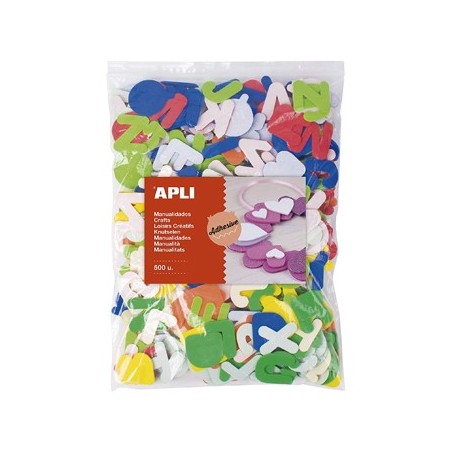 Letras Adesivos Goma Eva Cores Sortidas 500un