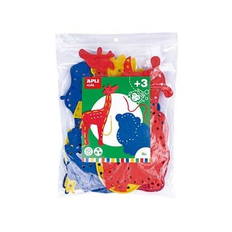 Jogo Sensorial Apli Formas de Animais P/Costura 6un Sortido