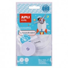 Etiquetas 01cmx3mts Termoadesivas p/Roupa Rolo