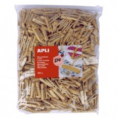 Mini Molas para Papeis Madeira 48x6mm 400un