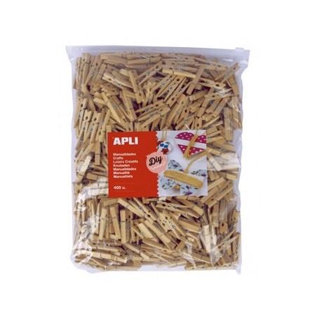 Mini Molas para Papeis Madeira 48x6mm 400un