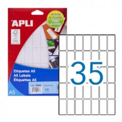 Etiquetas 19x40mm Apli 15 Folhas A5 525un / Papeis e Transfo