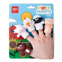 Fantoches Dedos Apli Animais da Quinta 5un