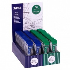 Minas Grafite 0,5mm+0,7mm 2B Apli Expositor 48 Tubos c/50un