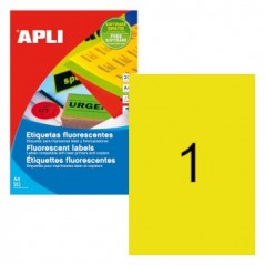Etiquetas 210x297 Apli Amarelo Flourescen 20 Folhas A4 20n /