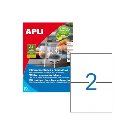 Etiquetas Removiveis 210x148 100 Folhas A4 200un / Papeis e