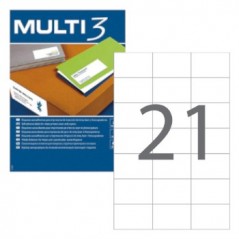 Etiquetas 70x42,4 Multi3 100 Folhas A4 2100un / Papeis e Tra
