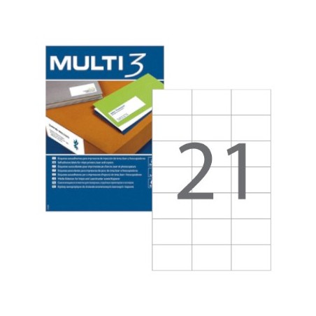 Etiquetas 70x42,4 Multi3 100 Folhas A4 2100un / Papeis e Tra