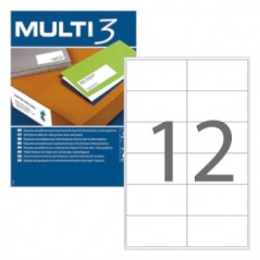 Etiquetas 97x42,4 Multi3 100 Folhas A4 1200un / Papeis e Tra