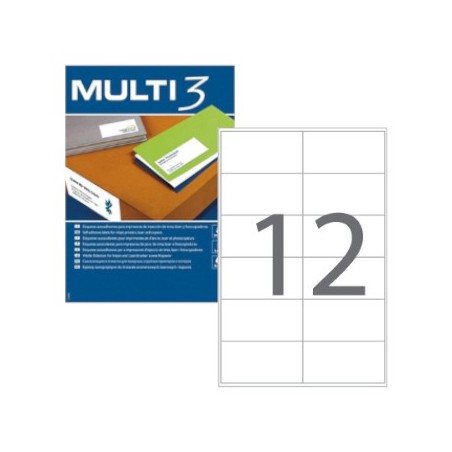 Etiquetas 97x42,4 Multi3 100 Folhas A4 1200un / Papeis e Tra