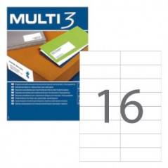 Etiquetas 105x35 Multi3 100 Folhas A4 1600un / Papeis e Tran