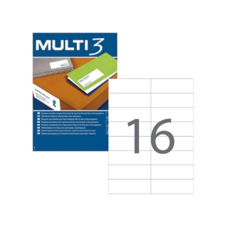 Etiquetas 105x35 Multi3 100 Folhas A4 1600un / Papeis e Tran