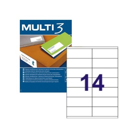 Etiquetas 105x40 Multi3 100 Folhas A4 1400un