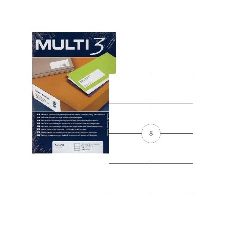 Etiquetas 105x74 Multi3 100 Folhas A4 800un / Papeis e Trans