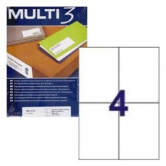 Etiquetas 105x148 Multi3 100 Folhas A4 400un
