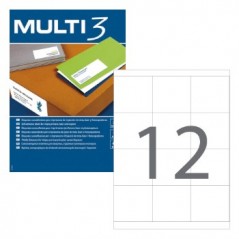 Etiquetas 70x67,7 Multi3 100 Folhas A4 1200un / Papeis e Tra