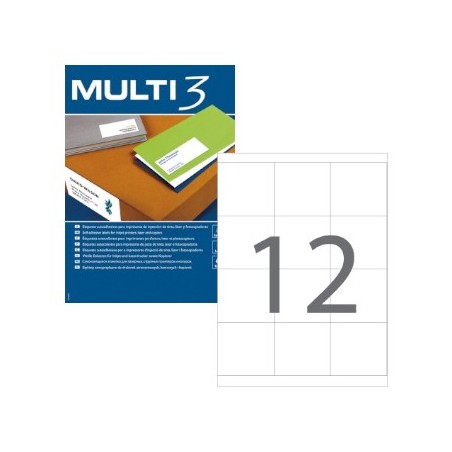 Etiquetas 70x67,7 Multi3 100 Folhas A4 1200un / Papeis e Tra