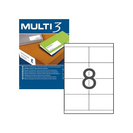 Etiquetas 105x70 Multi3 100 Folhas A4 1000un / Papeis e Tran