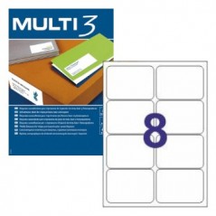 Etiquetas 99,1x67,7 Multi3 100 Folhas A4 800un / Papeis e Tr