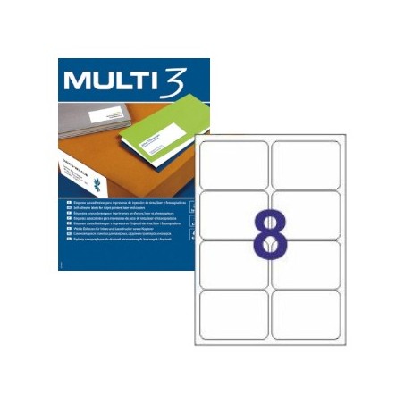 Etiquetas 99,1x67,7 Multi3 100 Folhas A4 800un / Papeis e Tr