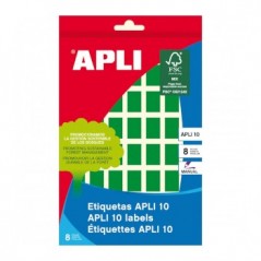 Etiquetas 12x18mm Apli Verde 8 Folhas 448un / Papeis e Trans