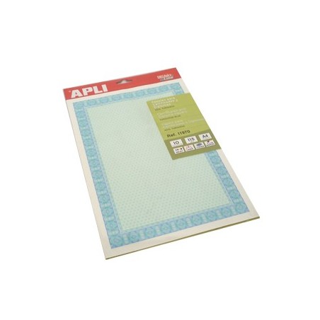 Papel Apli 11970 115g A4 Azul Turquesa Emb.10 / Papeis e Tra