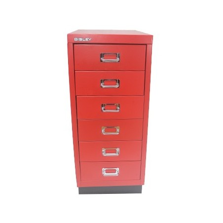 Movel Metal 673X279X429 com 6 Gavetas 83mm Vermelho / Mobili