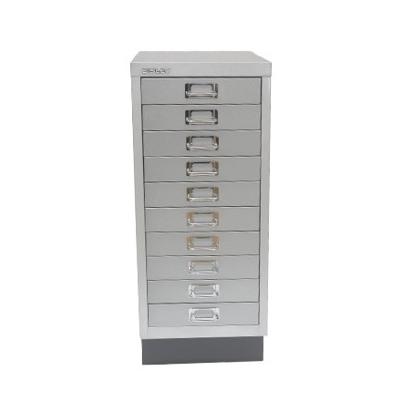 Movel Metal 673X279X429 com 10 Gavetas 51mm Silver / Mobilia