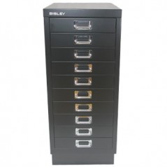 Movel Metal 673X279X429 com 10 Gavetas 51mm Preto / Mobiliar