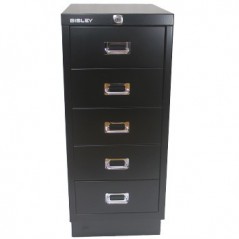 Movel Metal com Fecho 673x279x429mm com 5 Gavetas Preto / Mo