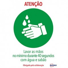 Sinaletica (Lavar as Maos) Adesivo A4 2un