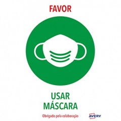 Sinaletica (Usar Mascara) Adesivo A4 2un