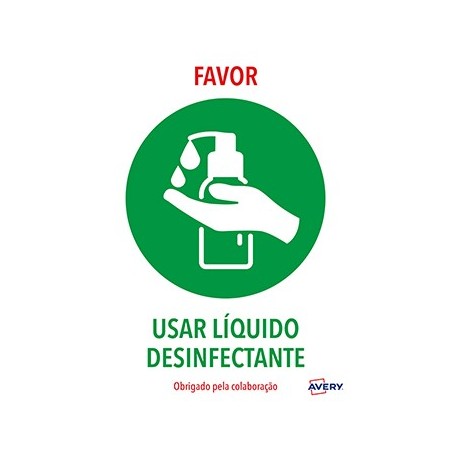 Sinaletica (Usar Liquido Desinfectante) Adesivo A4 2un