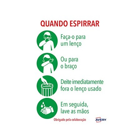 Sinaletica (Quando Espirrar) Adesivo A4 2un