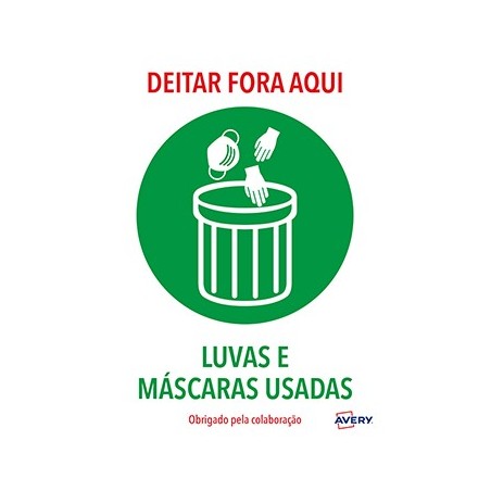 Sinaletica (Deitar Fora Aqui) Adesivo A4 2un