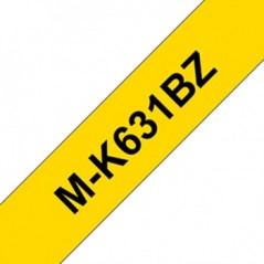 Fita Gravacao 12mmx8mts Amarelo/Preto (Nao Laminada)