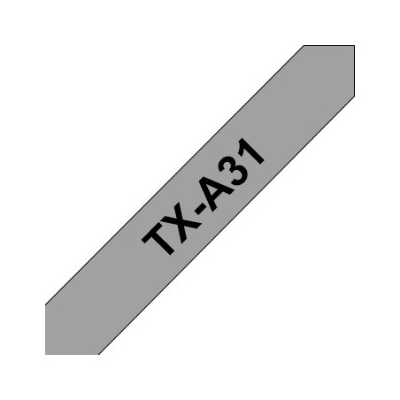 Fita Gravacao 12mmx15mts Cinzento/Preto