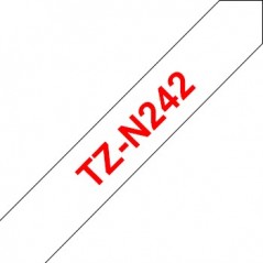 Fita Gravacao 18mmx8mts Branco/Vermelho (Nao Laminada)