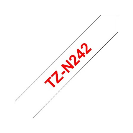 Fita Gravacao 18mmx8mts Branco/Vermelho (Nao Laminada)