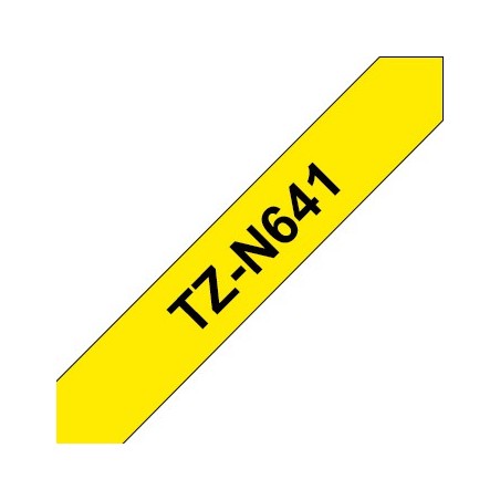 Fita Gravacao 18mmx8mts Amarelo/Preto (Nao Laminada)