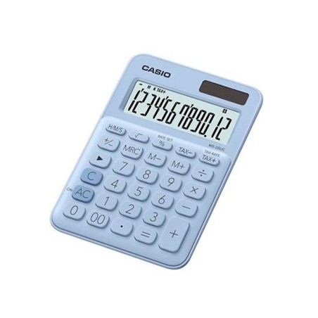 CASIO Calculadora de Secretaria Casio MS20UCLB Azul Claro 12