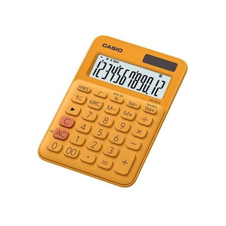 CASIO Calculadora de Secretaria Casio MS20UCRG Laranja 12 Di