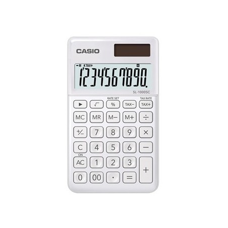 CASIO Calculadora de Bolso Casio SL1000SCWE Branco 10 Digito